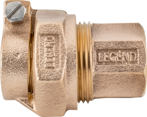 Legend Valve & Fitting 313-280NL 1 inch Pack x 3/4 inch Fpt Adapter, No Lead Bronze Pack Joint X Fnpt Coupling