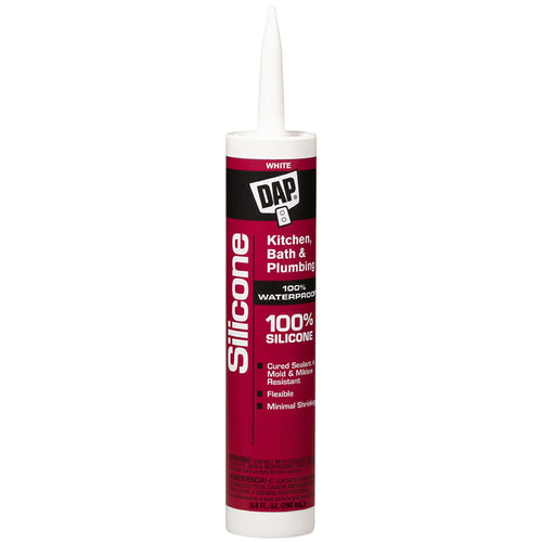 Dap Kitchen & Bath Silicone Rubber Sealant (9.8-oz., White)