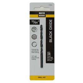 Drill Bit, Black Oxide, 11/64 x 3-1/4-In.