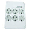 Outlet Surge Tap,1200 Joules, 6-Outlet, White Plastic