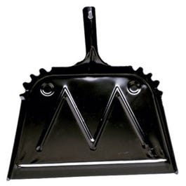 Heavy Duty Dust Pan, Black, Metal, 16-In.