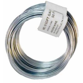 19-Gauge Galvanized Wire, 50-Ft.