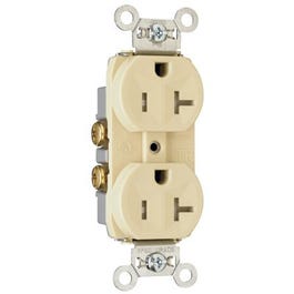 Duplex Receptacle, Tamper-Resistant, Ivory, 20-Amp, 125-Volt