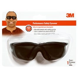 Wraparound Safety Glasses, Black/Gray