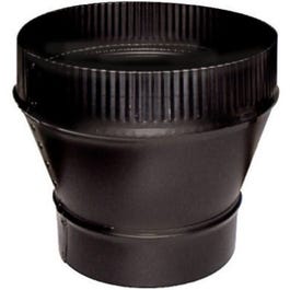 Black Stove Pipe Increaser, Large End Crimp, 24-Ga., 7 x 8-In.