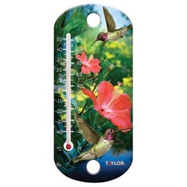 Thermometer, Hummingbird, Suction Cup, 8-In.