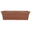 Window Box Planter With Tray, Light Terra Cotta Plastic, 24-In.