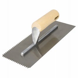 Pro Flooring Trowel, V-Notch, Wood Handle, 11 x 1/4 x 3/16-In.