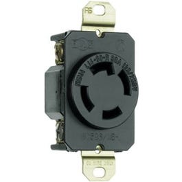 Locking Outlet, Black,  NEMA L14-30r, 125/250-Volt