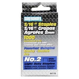 Staples, #2 Light-Duty, 5/16-In., 1000-Ct.