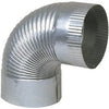 Stove Pipe Elbow, Corrugated, Galvanized, 6-In.