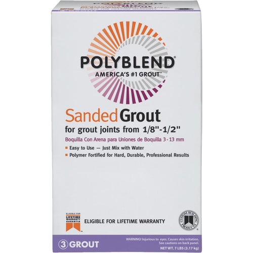 Custom Building Products Polyblend® Sanded Grout (25 lbs, Delorean Gray)