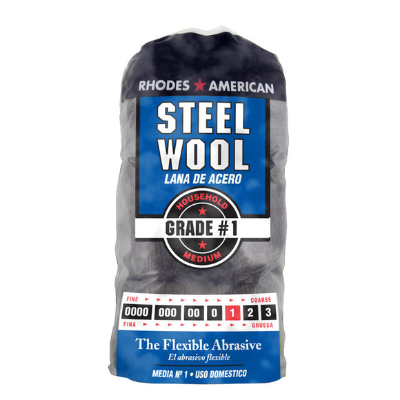 Homax® Steel Wool, Medium, GRADE #1, 12 Pads (#1)