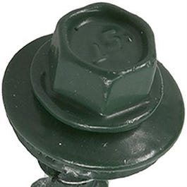 Power Pro Roofing Screws, Self-Drilling, Metal to Wood, Forest Green, 10 x 1.5-In., 250-Pc.