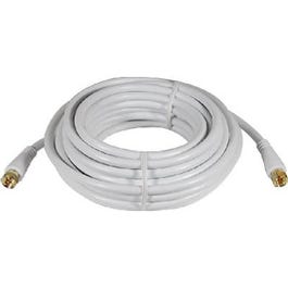 25-Ft. White RG6 Coaxial Cable With F Connectors