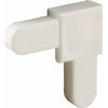 Screen Frame Corner, Plastic, Square Cut, white, 5/8 x 1/4-In., 20-Pk.