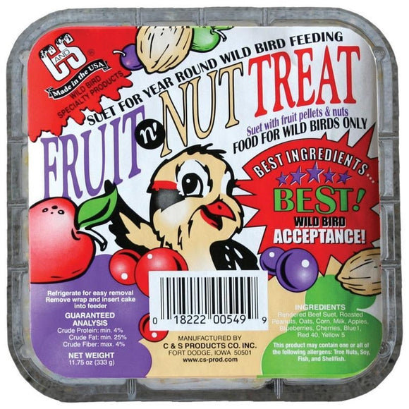 C&S Fruit N' Nut Treat Suet (11 oz)