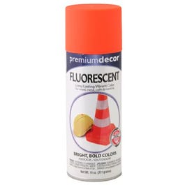 Premium Decor Fluorescent Spray Paint, Interior/Exterior, Blazing Orange, 11-oz.