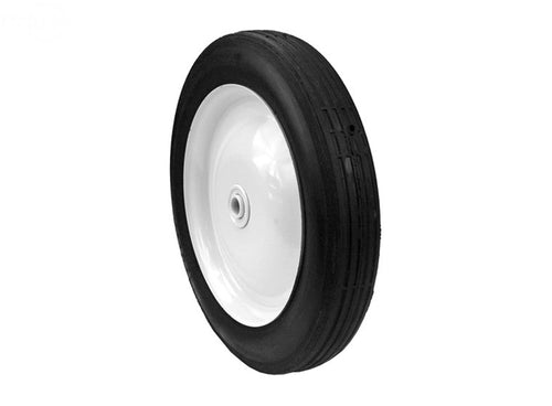 MaxPower 10 in. x 1.75 in. Centered Steel Lawn Mower Wheel with Ribbed Tread (10 x 1.75)