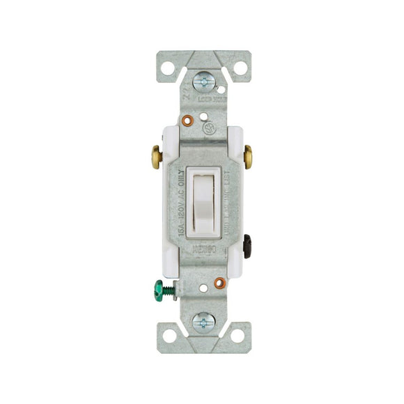 Eaton 15-Amp 120-volt Standard Grade 3-Way Lighted Toggle Switch (15A)