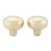 Ultra Hardware Replacement Knob Set, Polished Brass Finish 2 / 5/16 (2 / 5/16, Brass Finish)