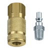 Tru-Flate 13-301 1/4 A Design x 1/4 NPT Steel Plug/Coupler Set (1/4)