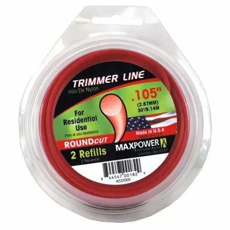 Maxpower Residential Grade Round .105-Inch Trimmer Line 30-Foot Length (.105