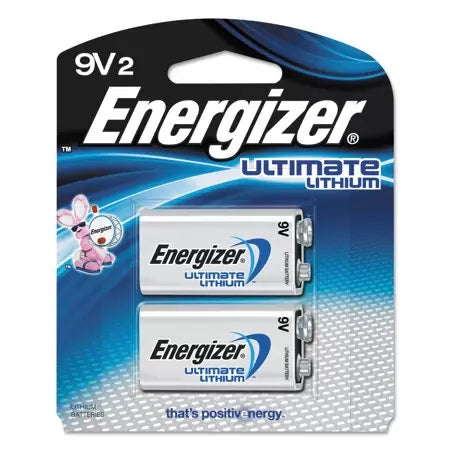 Energizer® Ultimate Lithium™ Batteries 9V 2 pack