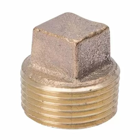 B & K Industries Red Brass Square Head Pipe Plug 1/4 in.