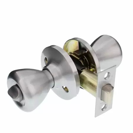 Guard Security Privacy Bed And Bath Door Knob Lockset Satin Nickel Finish (Satin Nickel Finish)