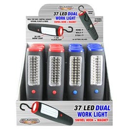 LED Dual Work Light with Hook & Magnet, Assorted Colors