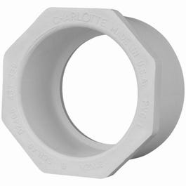 Pipe Reducer Bushing, Spigot x Slip, White,  2 x 1.25-In.