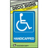 Handicapped Sign, Blue & White Plastic, 5 x 7-In.