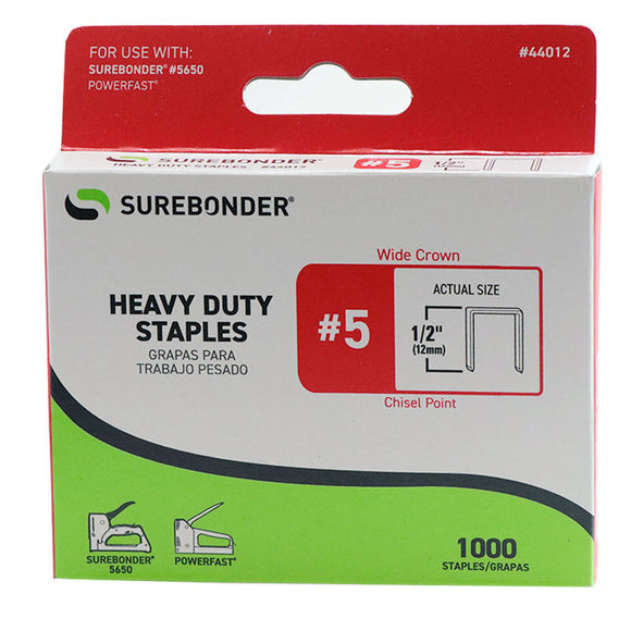 Surebonder 44012 #5 Staples 1/2-Inch