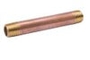 B & K Industries 1 Diameter Nipples Schedule 40 Red Brass 1 x 2