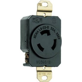 Locking Outlet, Black, NEMA L6-20r, 250-Volt