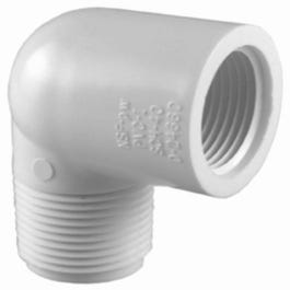 Pipe Fitting, PVC Street Elbow, 90-Degree, White, 3/4-In.