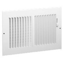 12 x 6-Inch 2-Way White Ceiling or Sidewall Diffuser