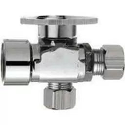 Plumb Pak  3-Way Quarter Turn Stop Valve, 5/8 X 3/8 X 3/8 in