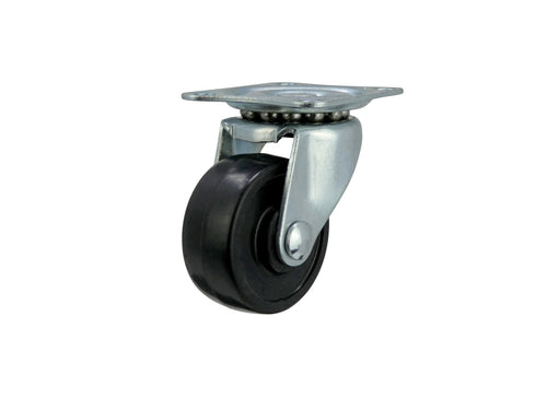 Shepherd Hardware 1-1/2-Inch Swivel Plate Soft Rubber Caster, 40-lb Load Capacity (1-1/2)