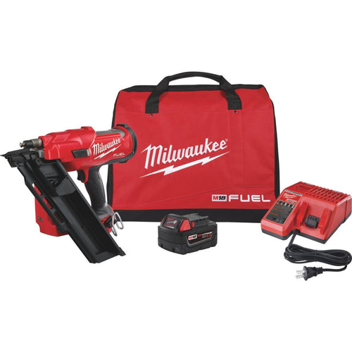 Milwaukee M18 FUEL 18 Volt Lithium-Ion Brushless 30 Degree Cordless Framing Nailer Kit