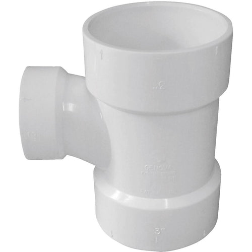 Charlotte Pipe 3 In. x 2 In. Reducing Sanitary PVC Tee