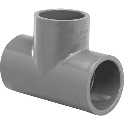 Charlotte Pipe 1-1/4 In. Slip Schedule 80 PVC Tee