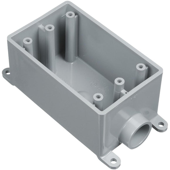 Carlon 1-Gang PVC Molded Rigid Non-Metallic Dead-End Termination Wall Box, 3/4 In. Outlet