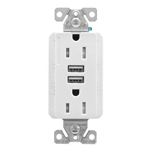 Eaton Combination Usb Charger With Duplex Receptacle 15A 125V (15A)