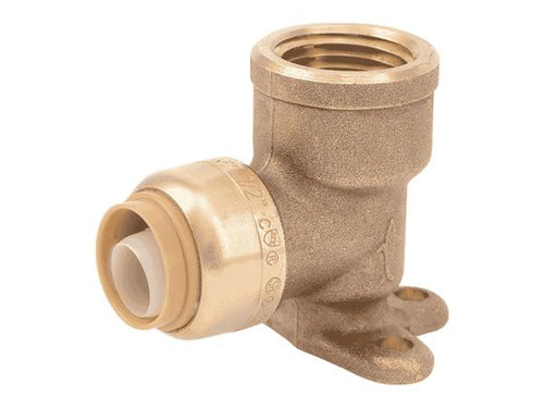 Sharkbite Brass Push Drop-Ear Elbow 1/2 in. x 1/2 in. FNPT (1/2 in. x 1/2 in. FNPT)