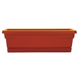 Ames Dynamic Design 30″ Rolled Rim Window Box, Terracotta