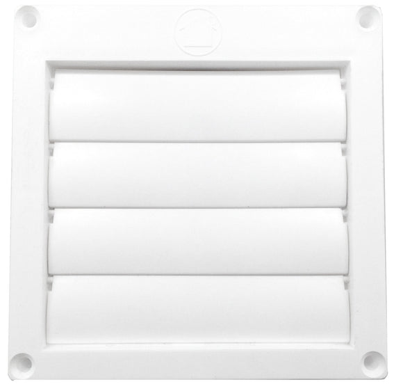 Speedi-Products 4-Inch Diameter Louvered Plastic Hood, White with 11-Inch Long Tailpipe (4