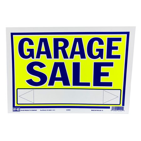 Hy-Ko 9 x 13 in. English Garage Sale Polystyrene Sign