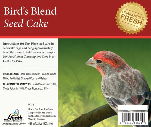 Heath SC-31-8: Bird's Blend Seed Cake (2 Pound 8-pack)